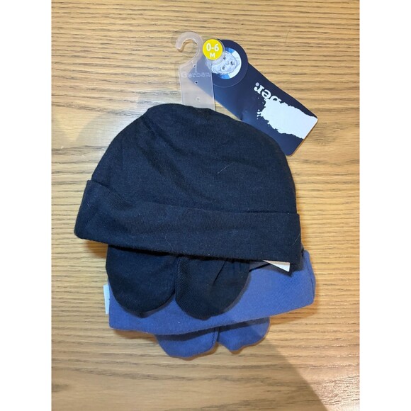NWT Gerber 2-Pack Hats & Mittens - 0-6M - Picture 1 of 3